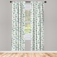 thumbnail image 5 of Ambesonne Ivory and Blue Window Curtains, Pansies Bluebell, Each 28" W x 63" L, Blue Ivory and Lavender, 5 of 5