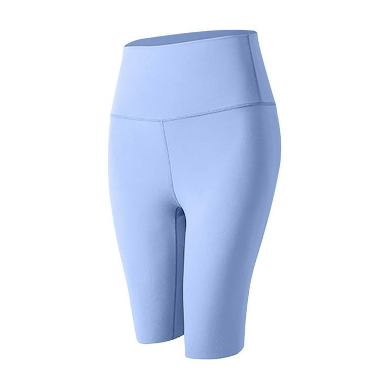 Lopecy-Sta Women's Yoga High Waist Waist Waist Lifting Hip Yoga Pants Sales  Clearance Gym Shorts Women Biker Shorts Women Light Blue