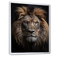 thumbnail image 2 of Designart "Creature Fierce Mane" Animals Floater Framed Wall Decor, 2 of 7