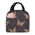 thumbnail image 1 of Fotbe Butterfly1 Bolsa Térmica con Estampado y Forro de Aluminio Grueso Bolsa de Almuerzo con Bolsillo Frontal para Hombres y Mujeres, Ideal para Trabajo, Escuela, 1 of 8