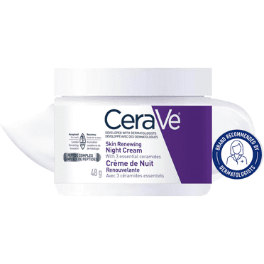 CeraVe Night Cream, Anti-Aging Moisturizer with Peptides and Ceramides to Reduce Fine Lines Overnight, 48g