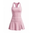 thumbnail image 4 of TaTaai Women's Sleeveless Tennis Dress Solid Color Square Neck Fitted Skort Built-in Shorts Active Workout Yoga Casual Mini Gift, 4 of 4
