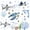 Blue Gray, variant on Manfei Cute Sea Turtle Zipper Twin Comforter Sets with Fitted Sheet and 2 Pillowcases, Watercolor Ocean Shark Zipper Bedding Set, Blue Gray, Gray Reversible, 4-Piece