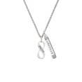 thumbnail image 2 of Delight Jewelry Silvertone Faith Infinity Sign Silvertone Courage Strength Wisdom Honesty Bar Charm Necklace, 23", 2 of 4