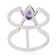 thumbnail image 3 of KIRAN FINE JEWEL Pear Purple Amethyst Topaz Cocktail Band Ring 925 Silver Wedding Engagement Women Gemstone Statement Jewelry Gift For Her, 3 of 5