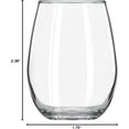 thumbnail image 3 of Libbey Vina Stemless White Wine Glasses, Set of 4, 11.9 oz Clear Glass, 3 of 10
