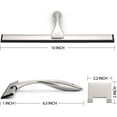 thumbnail image 2 of MQOUO  All-Purpose Shower Squeegee for Shower Doors, Bathroom, Window and Car Glass - Stainless Steel, 10 Inches, 2 of 7