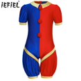 thumbnail image 2 of Niños Niñas fiesta de Halloween circo trajes de Cosplay payaso Pascua ropa de juego de rol Mono corto disfraz de fiesta temática de Halloween, 2 of 5