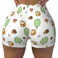 thumbnail image 2 of Haiem Tree Squirrel No Front Seam Biker Shorts for Women Yoga Workout Gym Bike Shorts with Tummy Control Moisture-Wicking-Medium, 2 of 9