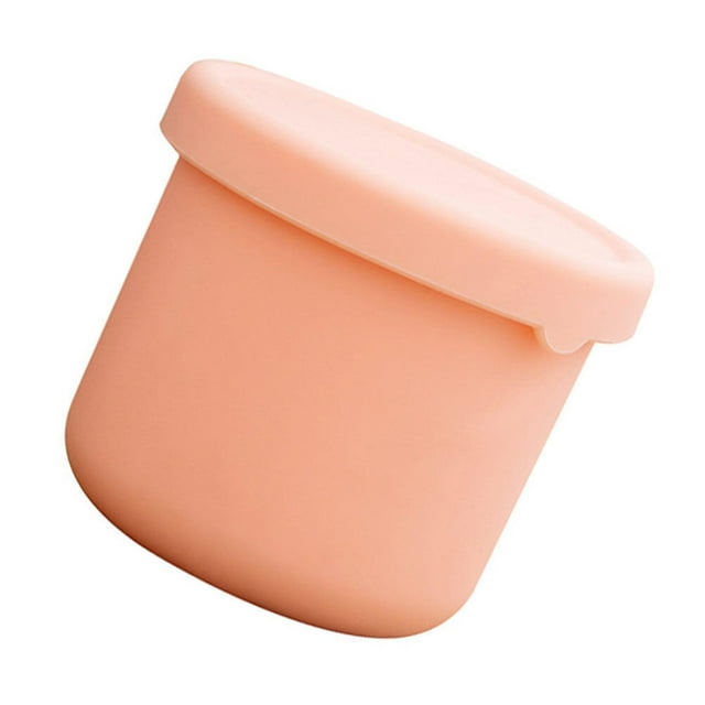 STRANDCHIC Fridge Fresh Box Pink Silicone 9x7.7Cm 250Ml Cold and Hot Resistant Square Preservation Container 1Pcs