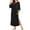 Black, variant on Women's Nightgown Short Sleeve Sleepshirt Long Loungewear Casual Maxi Lounge Dress House Dresses with Pockets