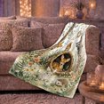 thumbnail image 6 of Whimsical Woodland Forest Animal Gathering Scene, Festive Holiday Scene, Warm Flannel Blanket for Living Room and Reading Nook, Art Lovers Thanksgiving Gift, Festive Home Decor, 6 of 9