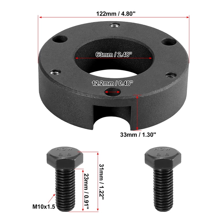 Strut Mount Spacer Lift Leveling Kit For Toyota Tacoma 6 Lug 2005+ | 2.5" Front Lift 7 thumbnail image