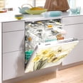 thumbnail image 5 of Dailycode Dishwasher Magnet Cover Magnetic Fridge Door Cover Home Kitchen Decor, Yellow Flower Butterfly, 23"x 26", 5 of 6