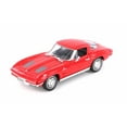 thumbnail image 2 of Diecast Car w/LED Display Case - 1963 Chevy Corvette Hard Top, Red - Welly 24073/4D - 1/24 scale Diecast Model Toy Car, 2 of 3