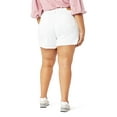 thumbnail image 3 of Signature by Levi Strauss & Co. Women's Plus Size Heritage 5-Inch Fray Hem Shorts, 3 of 5