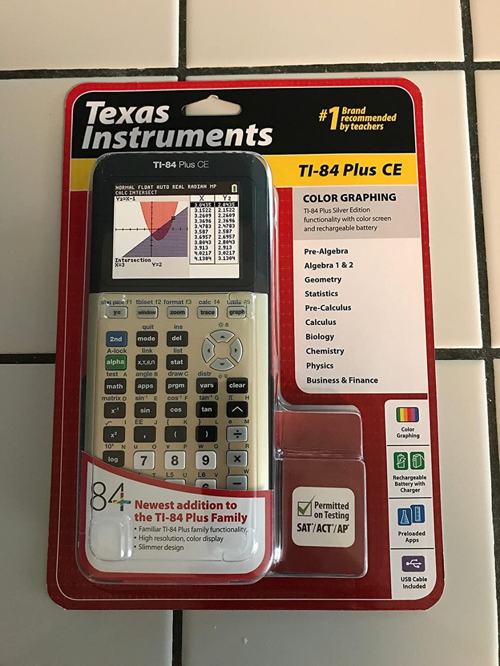 "FulnKye TI-84 Plus CE Graphing Calculator, Gold"