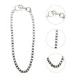 thumbnail image 2 of Dream Apparel 25" Long Chrome Squared-Loop Pants Keychain, Biker Chain Motorcycle Wallet Chain with Keyring, 2 of 4