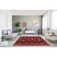 thumbnail image 2 of Linon Ibiza Zot Hand Tufted Microfiber Polyester 8'x10' Rug in Rust Red, 2 of 3