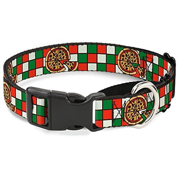 buckle-down pizza pies martingale dog collar