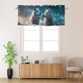 thumbnail image 2 of Wolf Curtain Valances Winter Wildlife Animal Mountain Forest Tree Night View Privacy Window Valances for Living Room Kitchen 54 by 18 in, 1 Panel, 2 of 6