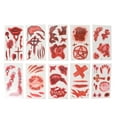 thumbnail image 1 of Loewten Scar Tattoos, Fake Bloody Wound Scar Face Stickers For Cosplay For Fake Makeup, 1 of 8
