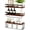 red, variant on 3 Pack Wall Mounted Rustic Wood Floating Shelves with one iron Hanging Baskets, Bathroom Shelves Over Toilet, Toilet Paper Storage, Farmhouse Decor Hanging Shelf for Living Room, Kitchen, 16 inch