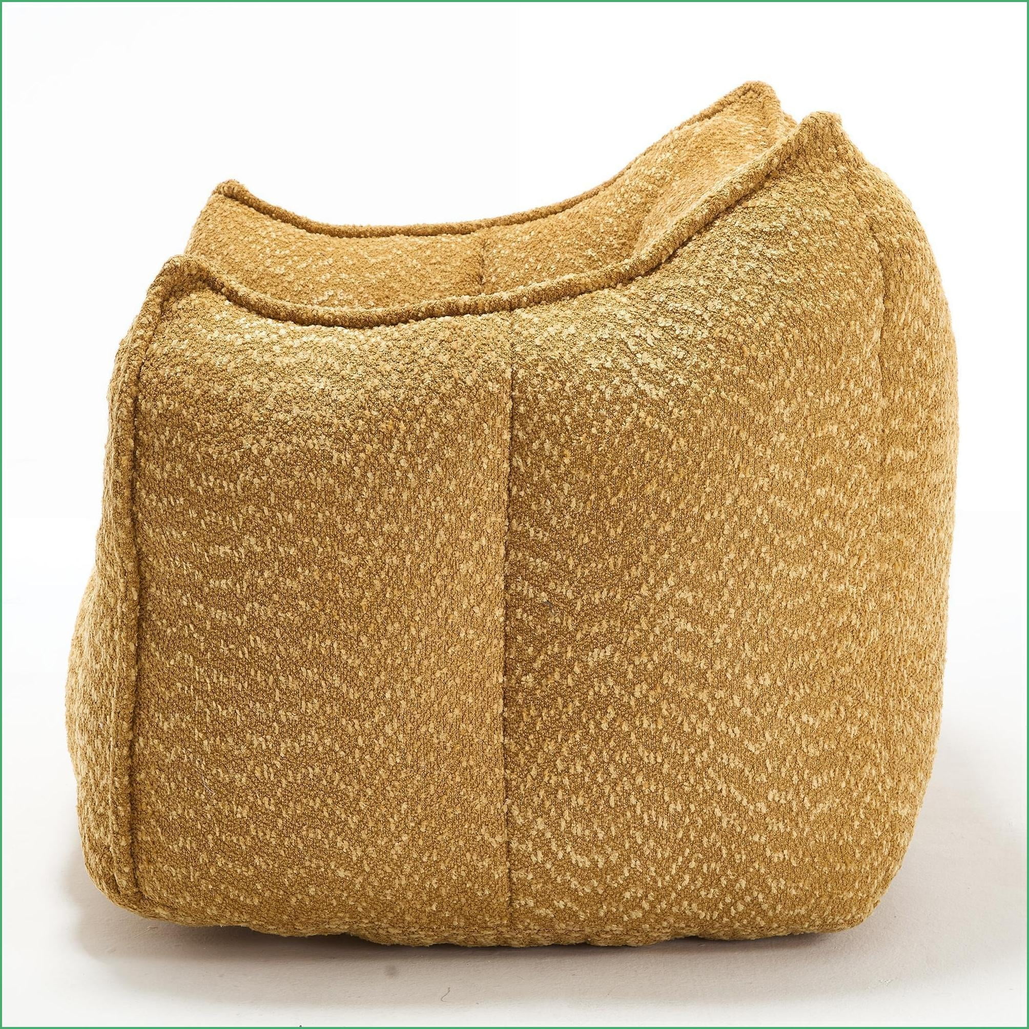 Adult Chenille Bean Bag Chair – Lazy Sofa for Gaming, Reading & TV | Chenille | Yellow