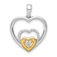 thumbnail image 1 of Quality Gold PM4929-008-WYA 14K Two-Tone 0.06CT Diamond Triple Heart Pendant, 1 of 1