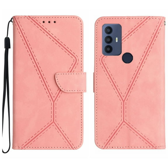 For TCL 30 SE / 30E /306/305 Stitching Embossed Leather Phone Case