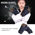 thumbnail image 6 of NFTIGB Child Boxing Fighting Muay Thai Sparring Punching Kickboxing Grappling Sandbag Gloves Black, 10.63 inches / 27 cm, Wear-Resistant Youth Training Gear, 6 of 9