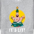 thumbnail image 3 of SpongeBob SquarePants - Patrick It's Lit - Men's Crew Neck Fleece Pullover, 3 of 6
