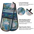 thumbnail image 2 of Yayeee Double Oven Mitt Kitchen Heat Resistant Baking 35" x7" Quilted Glove, Blue Sea, 2 of 6