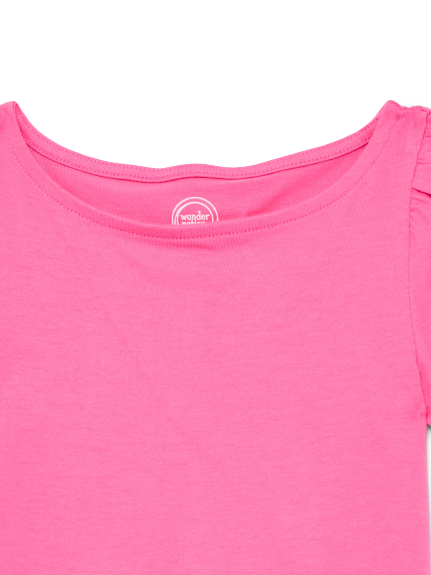 Wonder Nation Girls Tulip Sleeve Top, Sizes 4-18 & Plus