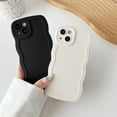 thumbnail image 3 of for iPhone 13 Case, Solid Color Curly Wave Frame Soft Compatible with iPhone Case (White,iPhone 13), 3 of 7