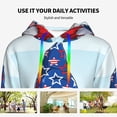 thumbnail image 4 of Lsque Cute Gnomes in USA1 Pattern Casual Women's Hoodie,Hooded Sweatshirt with Kangaroo Pocket,Pullover Hoodie with Eye-catching Drawstrings-Medium, 4 of 7