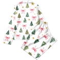 thumbnail image 6 of Vetsdori 2 Pieces Pajamas Sets for Women Christmas Pockets Sleepwear Long Sleeve with Pants Button up PJS Gifts,Collared Soft Ladies Homewear Pj Sets, 6 of 6
