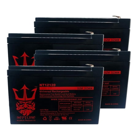 Belkin F6C320 12V 12Ah Replacement UPS Battery by Neptune - 4 pack