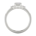 thumbnail image 3 of Ammo Jewel 2 Ct Emerald Cut Lab-Created Diamond Rings - 14K White Gold Plated - Women's Engagement Rings - Classic Prong Settings - Perfect for Birthdays Anniversary and Romantic Proposal, 3 of 3