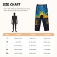thumbnail image 4 of Lsque Abstract Starry Sky Print Women's Pajama Pants, Lounge Pant - Comfortable Home Wear,Elastic Waistband, Stylish Design-Large, 4 of 9