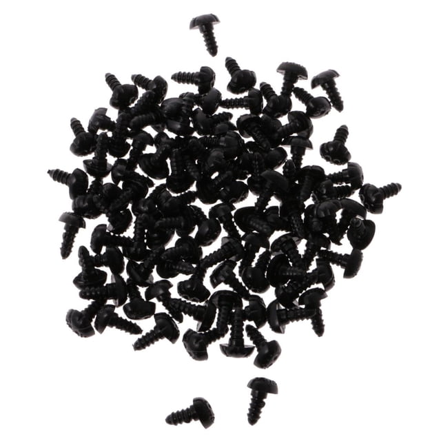 100 piezas de nariz de seguridad de plástico, nariz de oso de peluche - 9 * 12 mm / 10 * 13 mm / 12 *