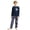 Navy, variant on UJNDER Boys Solid Color Round Neck Long Sleeve Top and Pants Soft Breathable Loungewear Pajama Set for Toddler Youth Boys Pajamas,Black,4-5 Years