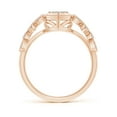 thumbnail image 2 of ANGARA Natural Diamond Heart Ring with Leaf Motifs in 14K Rose Gold for Women (Size-2.3mm| Color-K| Clarity-I3) | April Birthstone, Anniversary, Jewelry Gift for Women | Natural Diamond Ring, 2 of 9