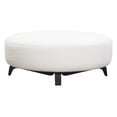 thumbnail image 4 of Vesper Round Ottoman in Faux White Shearling w/ Black Wood Leg Base by Diamond Sofa, 4 of 6