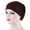 Coffee, variant on Women Solid Color Soft Knotted Night Sleep Casual Beanie Cap Muslim Bonnet Turban Chemo Hat