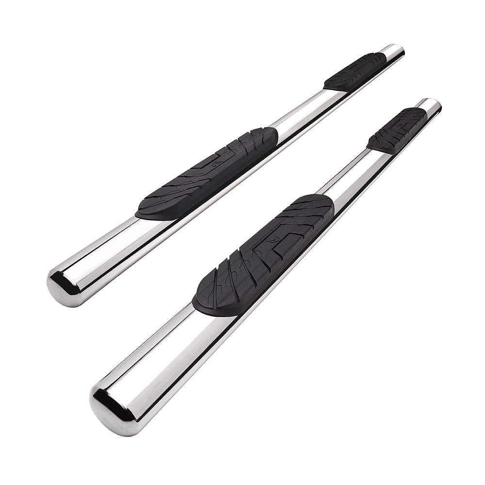 MaxMate Premium Custom Fit 2019 Chevrolet//GMC Silverado//Sierra 1500 Crew Cab 5 Oval Bent Black Side Step Running Boards Nerf Bars 2pc with Mounting Bracket Kit