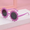 thumbnail image 4 of Frwgonr Sunglasses for Kids Round Flower Cute Glasses UV Protection Children Girl Boy Purple, Size 2T-12, 4 of 4