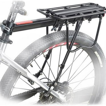 Semfri Bike Rack Heavy Weight Almost Universal Adjustable Bike Cargo Rack Cycling Equipment Stand Footstock Bicycle Luggage Carrier Racks with Reflective Logo Bicycle Accessories Black