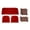 Red + Medlo Sonoma, variant on RSH Décor Indoor Outdoor 7 Piece Tufted Wicker Cushion Set + Pillows, Standard, Red + Medlo Sonoma