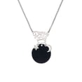 thumbnail image 2 of Delight Jewelry Acrylic 1 1/8" Disc Black Silvertone Dream Big Pendant Necklace, 25", 2 of 4